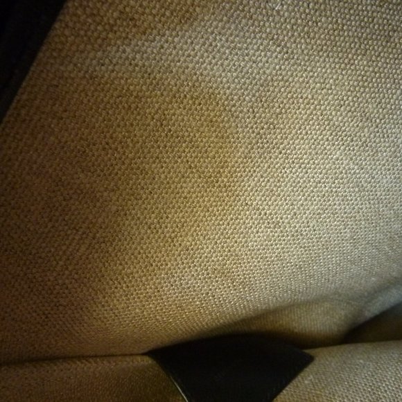 SAINT LAURENT 'Teddy' Medium Canvas/Leather Drawstring Shopping Tote Bag (NEW) - Picture 14 of 15